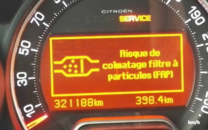 message voyant orange FAP collematage à marignane proche de Aix en provence